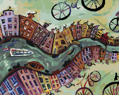 Eindeloos Amsterdam, schilderen op nummer